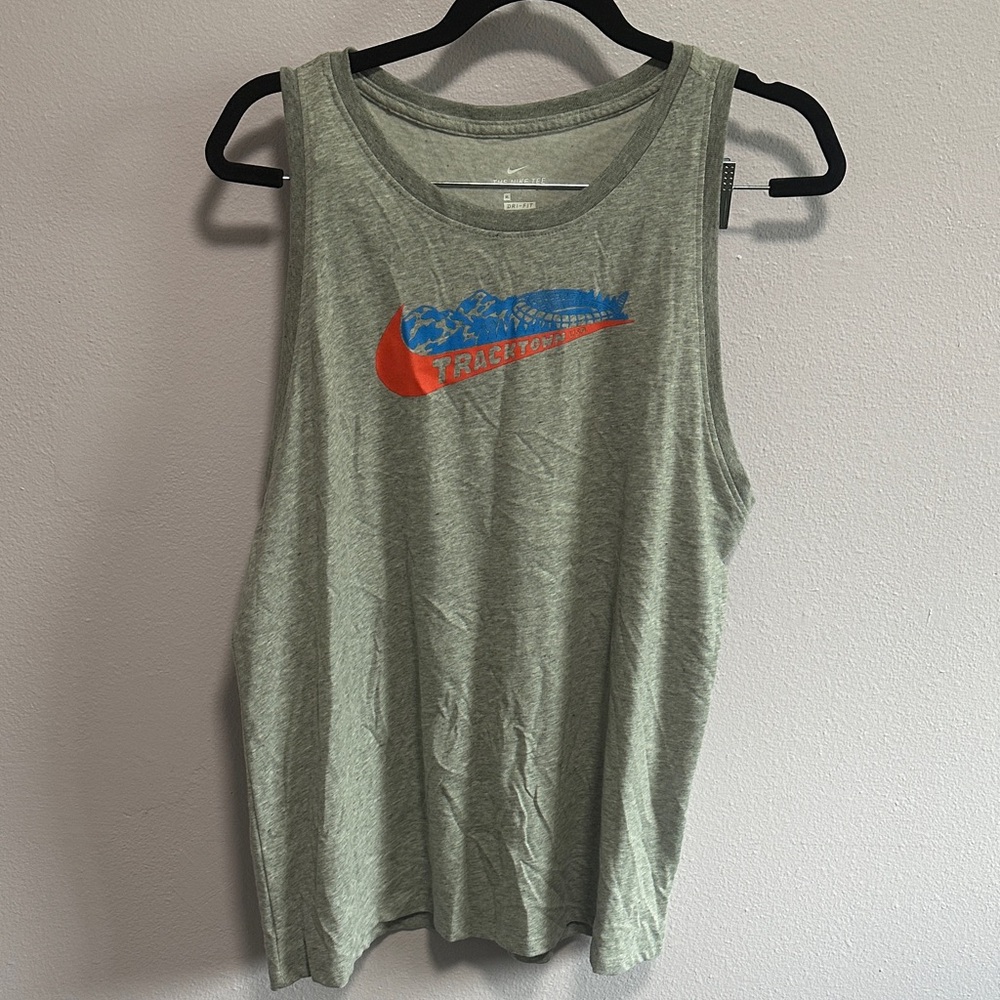 Nike Dri-fit Gray Tank- Tracktown USA